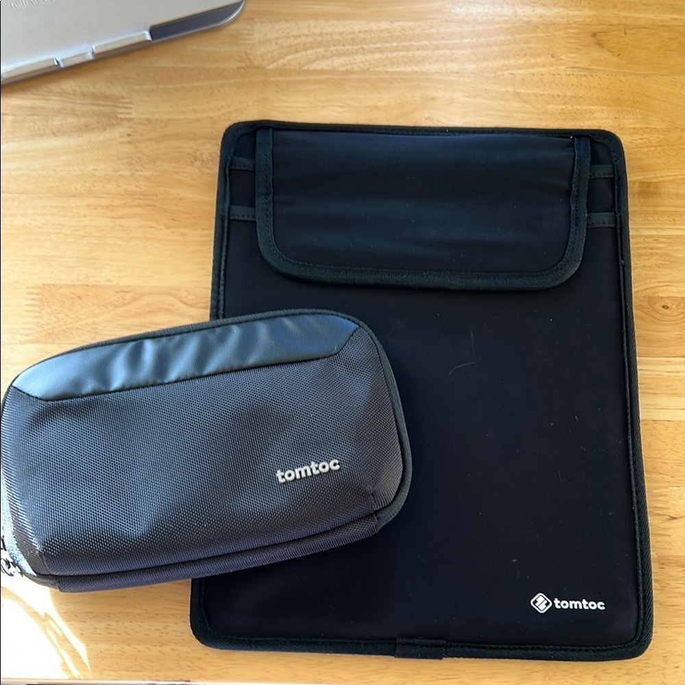 Black Tablet Sleeve and Accessory Pouch
